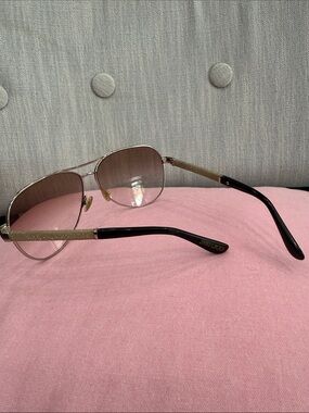 Jimmy Choo Gold Frame Sunglasses with Brown Gradient Lenses